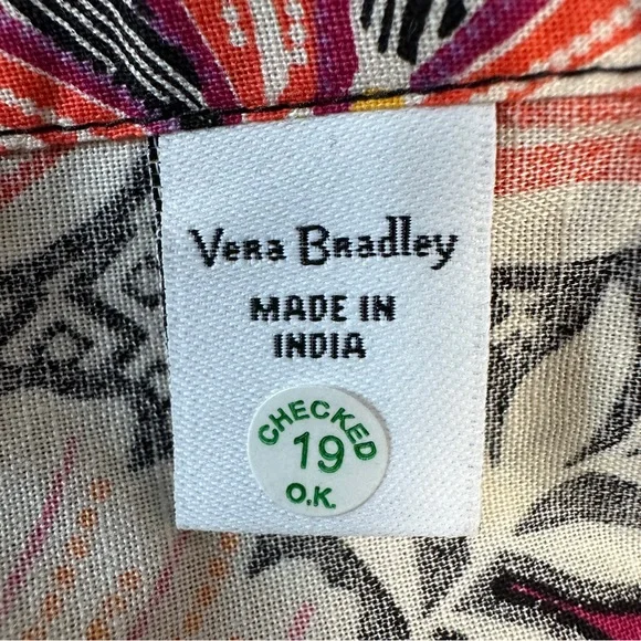 Vera Bradley Lanai Floral Kitchen Apron 100% cotton colorful bbq cooking - Picture 10 of 11